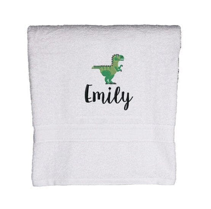 Children's Personalised Dinosaur Bath Towel