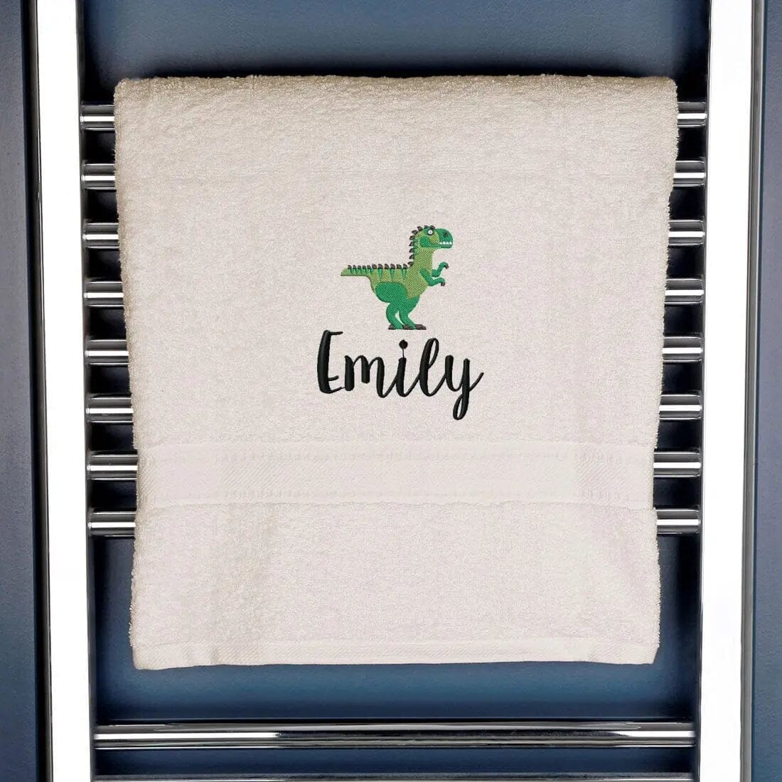 Children's Personalised Dinosaur Bath Towel - Duncan Stewart 1978 Egyptian-Vanilla Duncan Stewart 1978