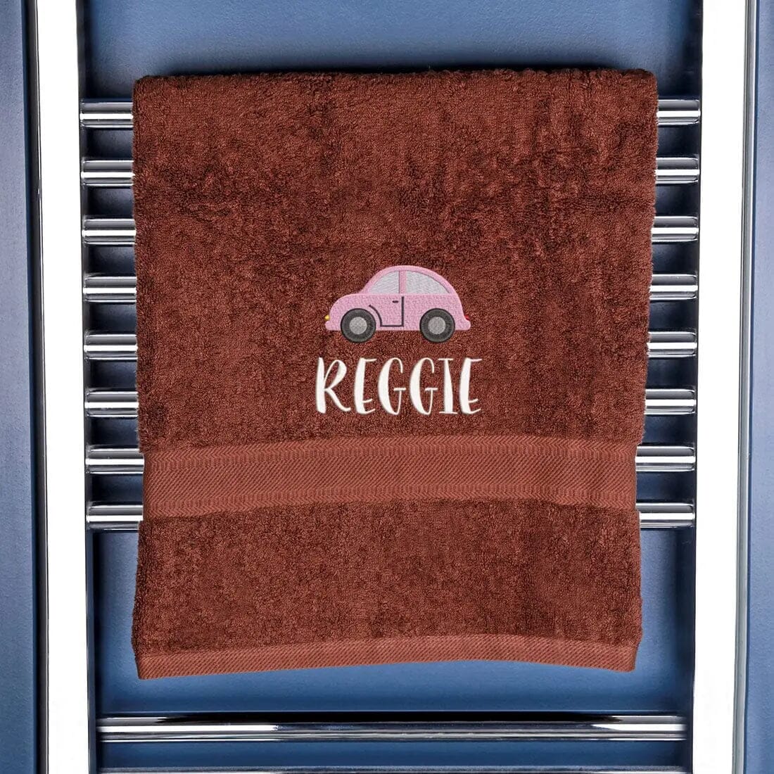 Children's Pink Car Bath Towel - Duncan Stewart 1978 Egyptian-Chocolate Duncan Stewart 1978