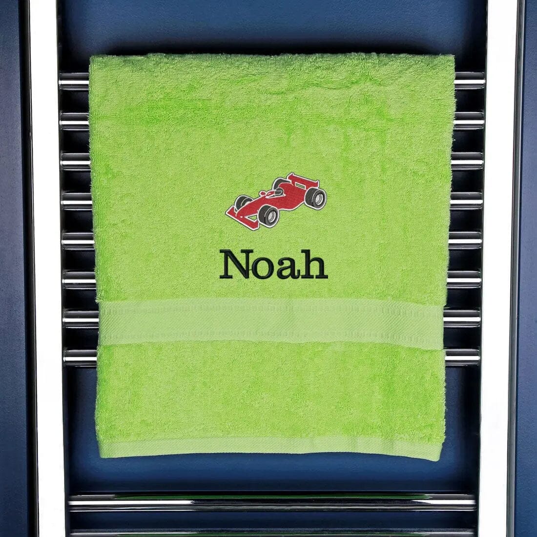 Children's Race Car Bath Towel - Duncan Stewart 1978 Egyptian-Lime Duncan Stewart 1978