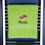Children's Race Car Bath Towel - Duncan Stewart 1978 Egyptian-Lime Duncan Stewart 1978