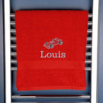 Children's Race Car Bath Towel - Duncan Stewart 1978 Egyptian-Red Duncan Stewart 1978