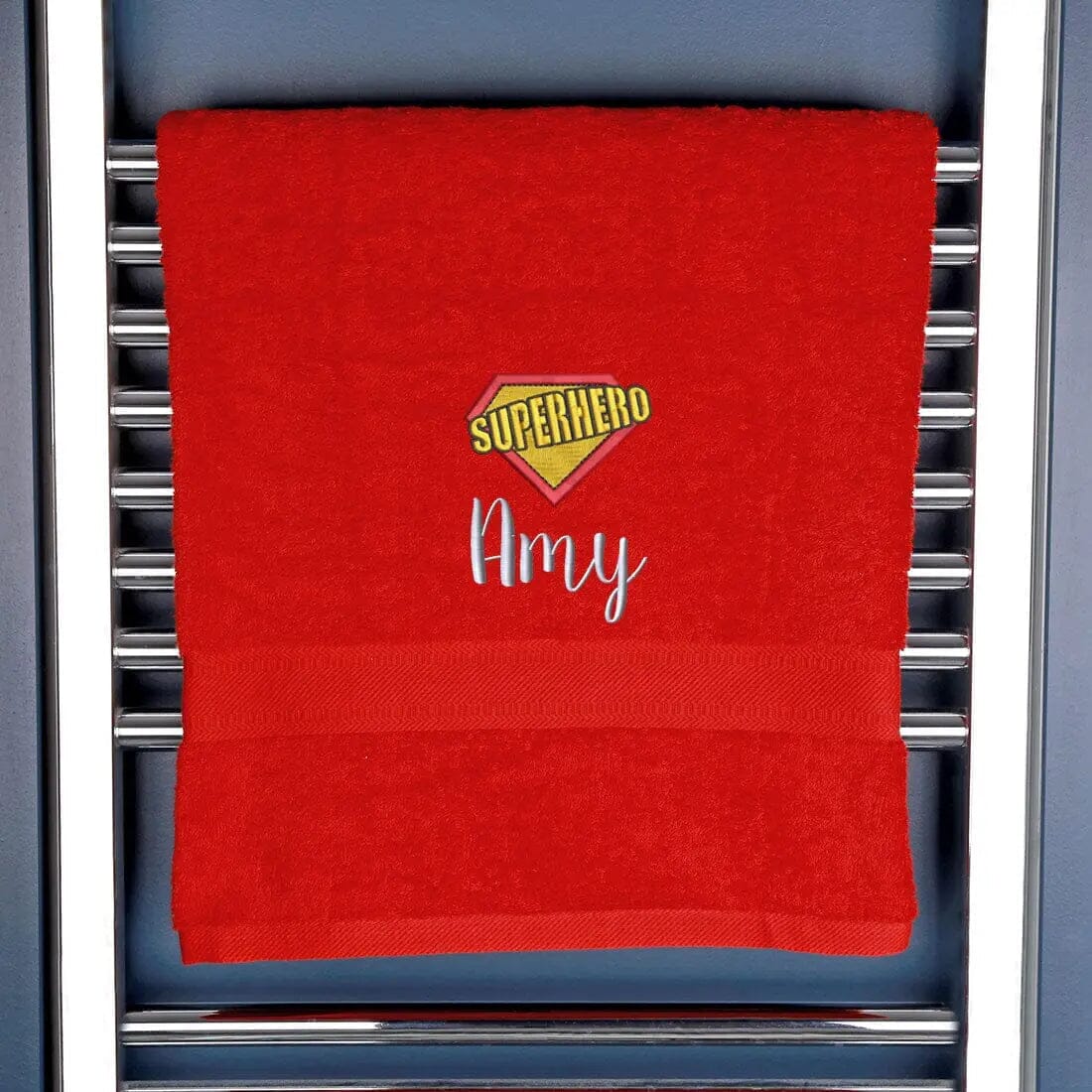 Children's Super Hero Logo Bath Towel Red  