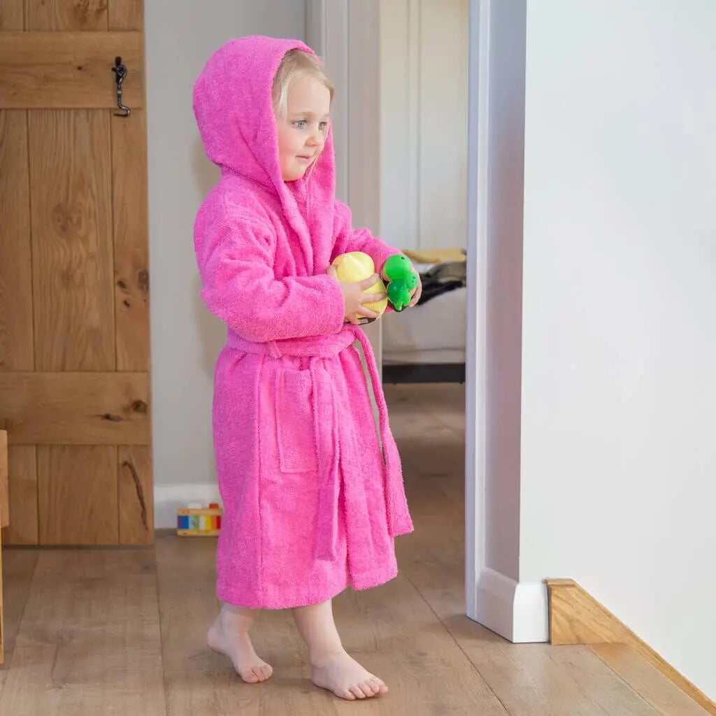 Children's Terry Cotton Hooded Bathrobe Ages 2 to 12