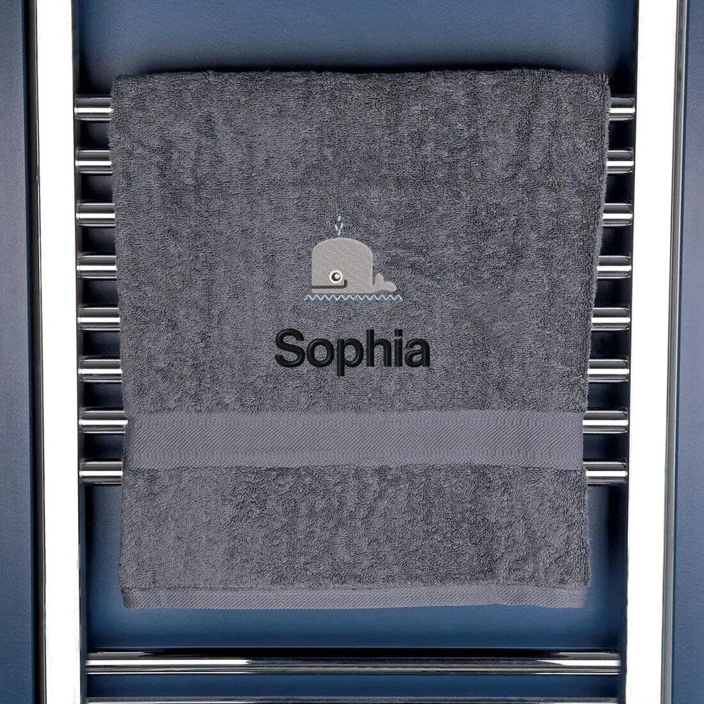 dark grey kids towel