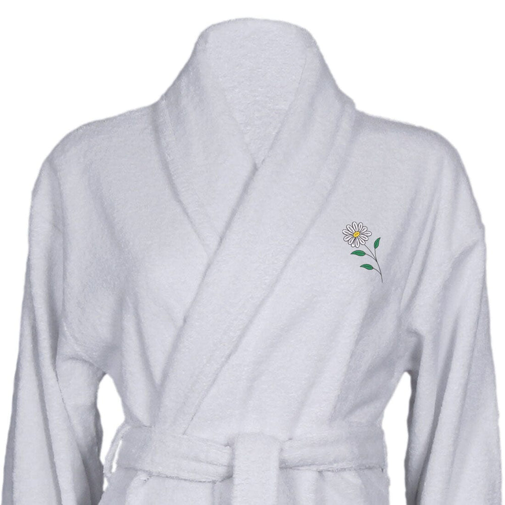 Cotton Shawl Collar Birth Flower Bathrobe