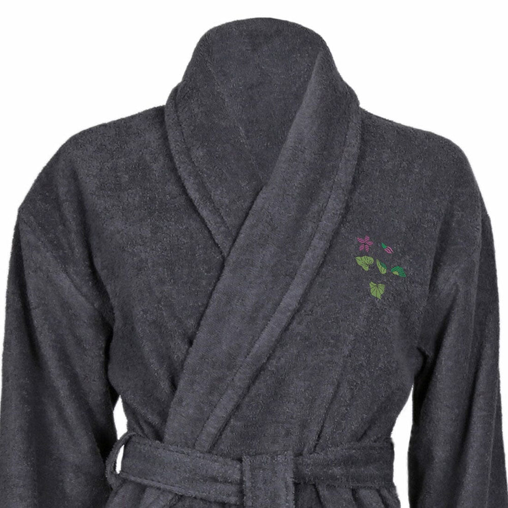 Cotton Shawl Collar Birth Flower Bathrobe
