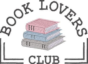 book lovers club embroidered logo