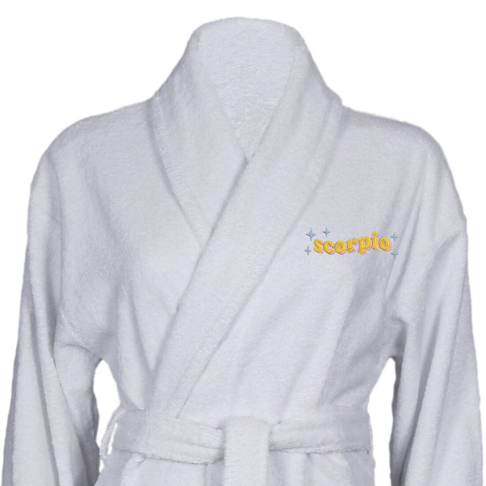 Cotton Shawl Collar Star Sign Bathrobe