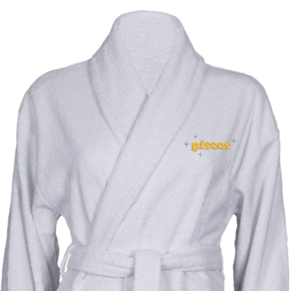 Cotton Shawl Collar Star Sign Bathrobe