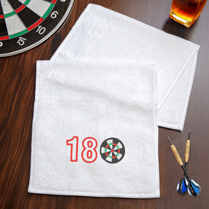 White Dart Towel with an embroidered logo