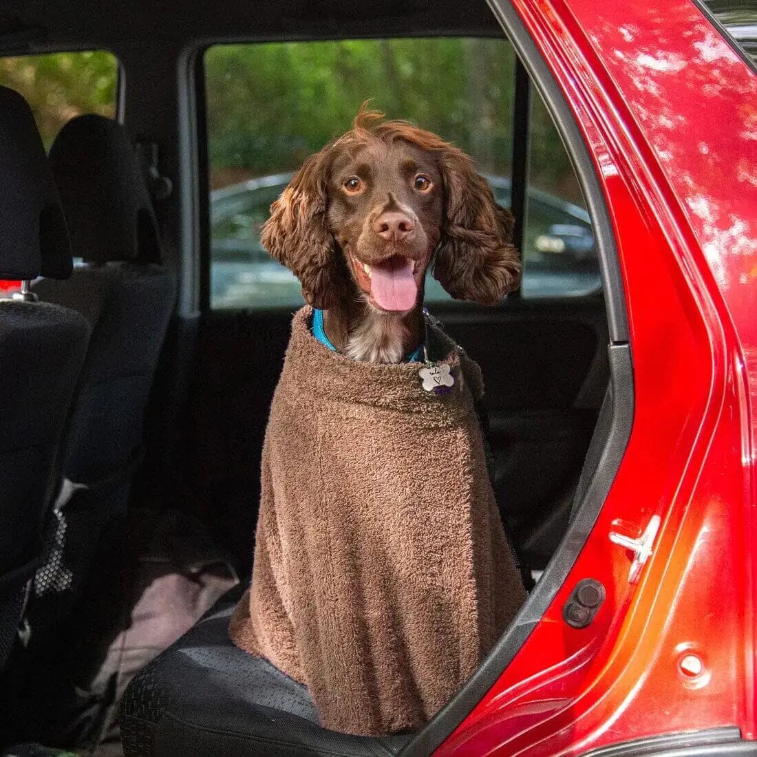 Dog Towel Bag Adjustable Hook Loop Neck