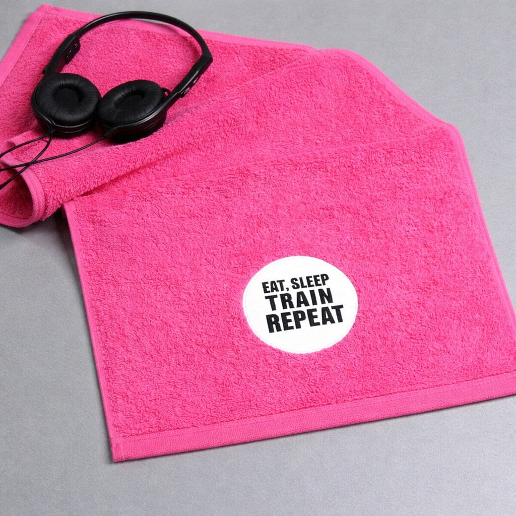 Eat, Sleep, Train, Repeat Gym Towel