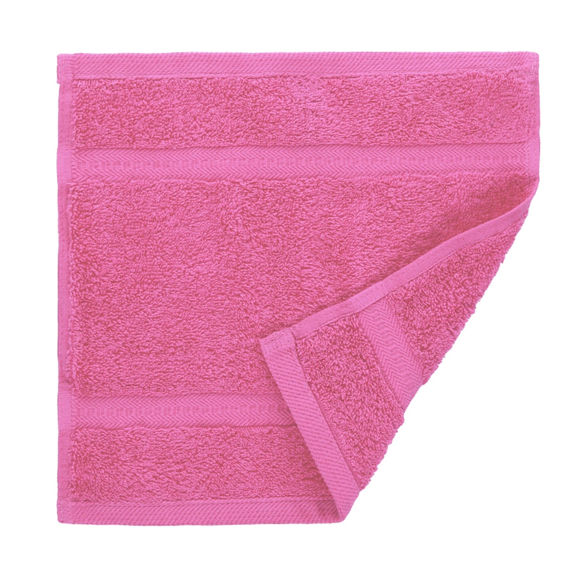 Pink egyptian cotton 550gsm face cloth white background