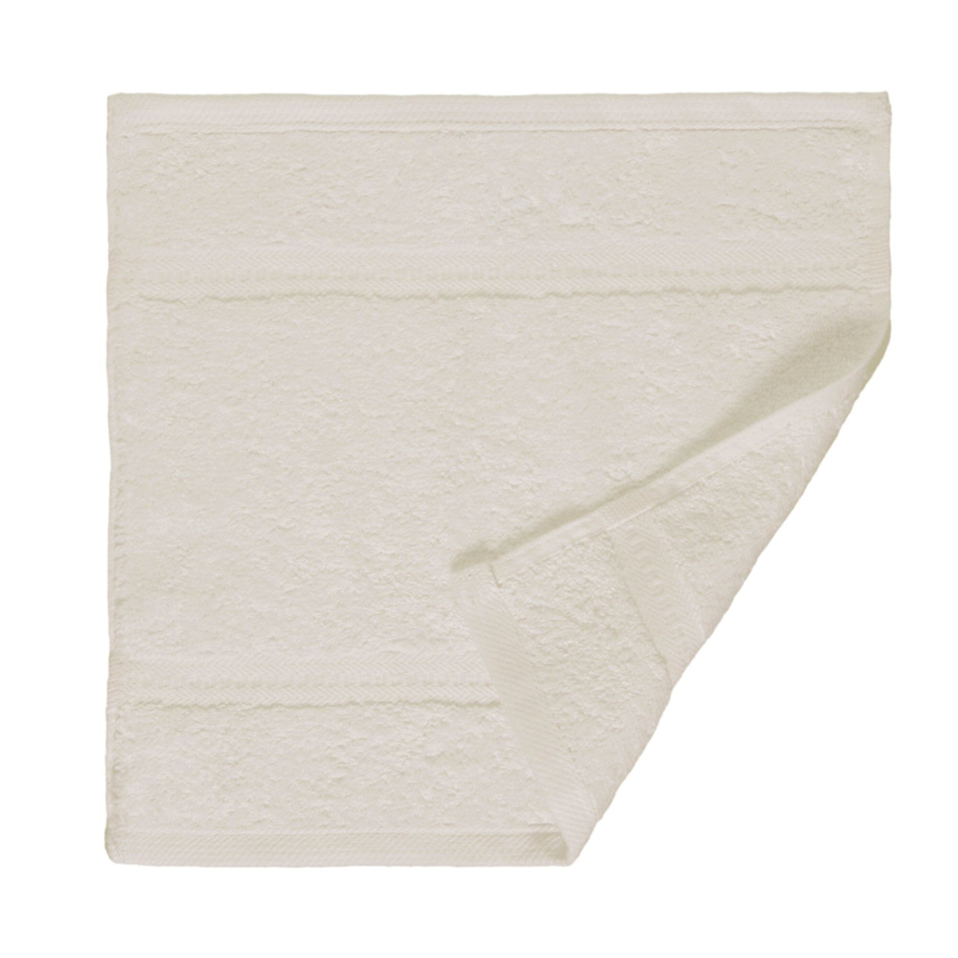 Vanilla egyptian cotton 550gsm face cloth white background