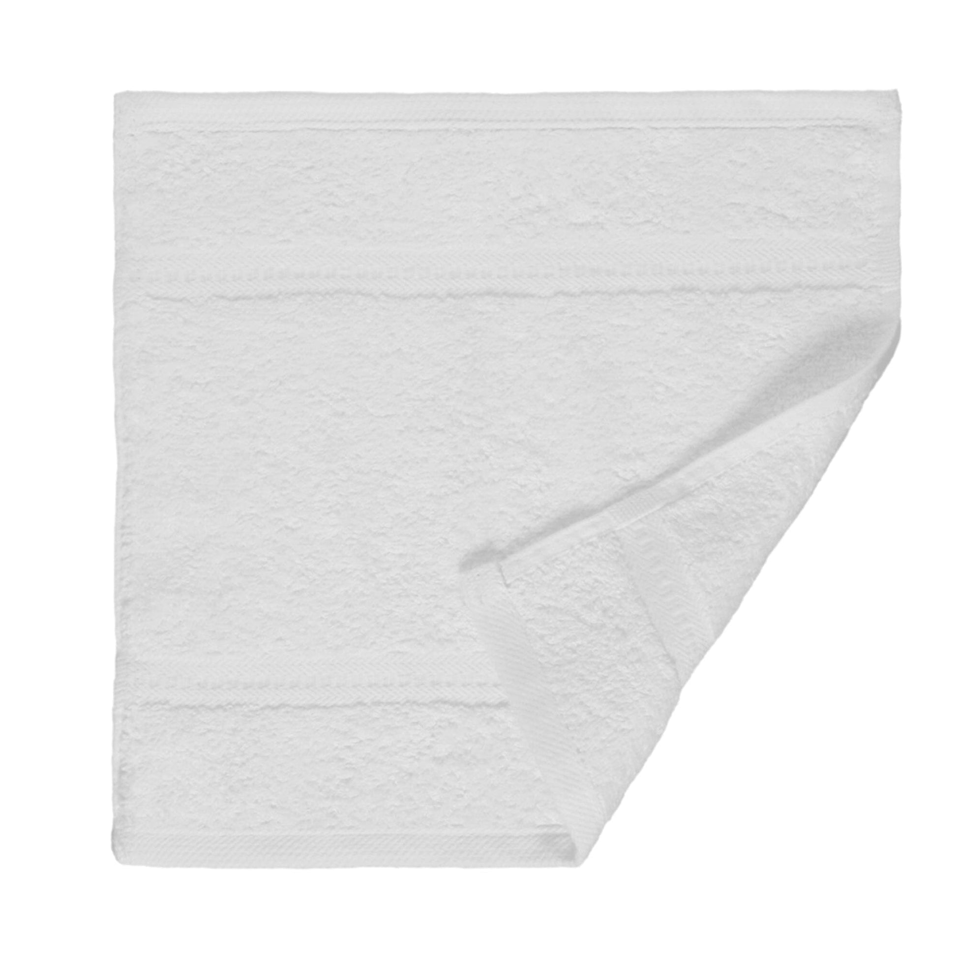 White egyptian cotton 550gsm face cloth white background