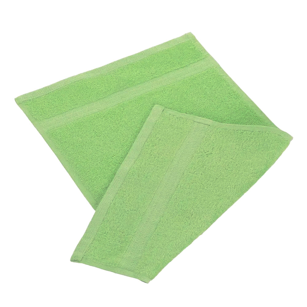 Lime egyptian cotton 550gsm manicure guest towel on white background