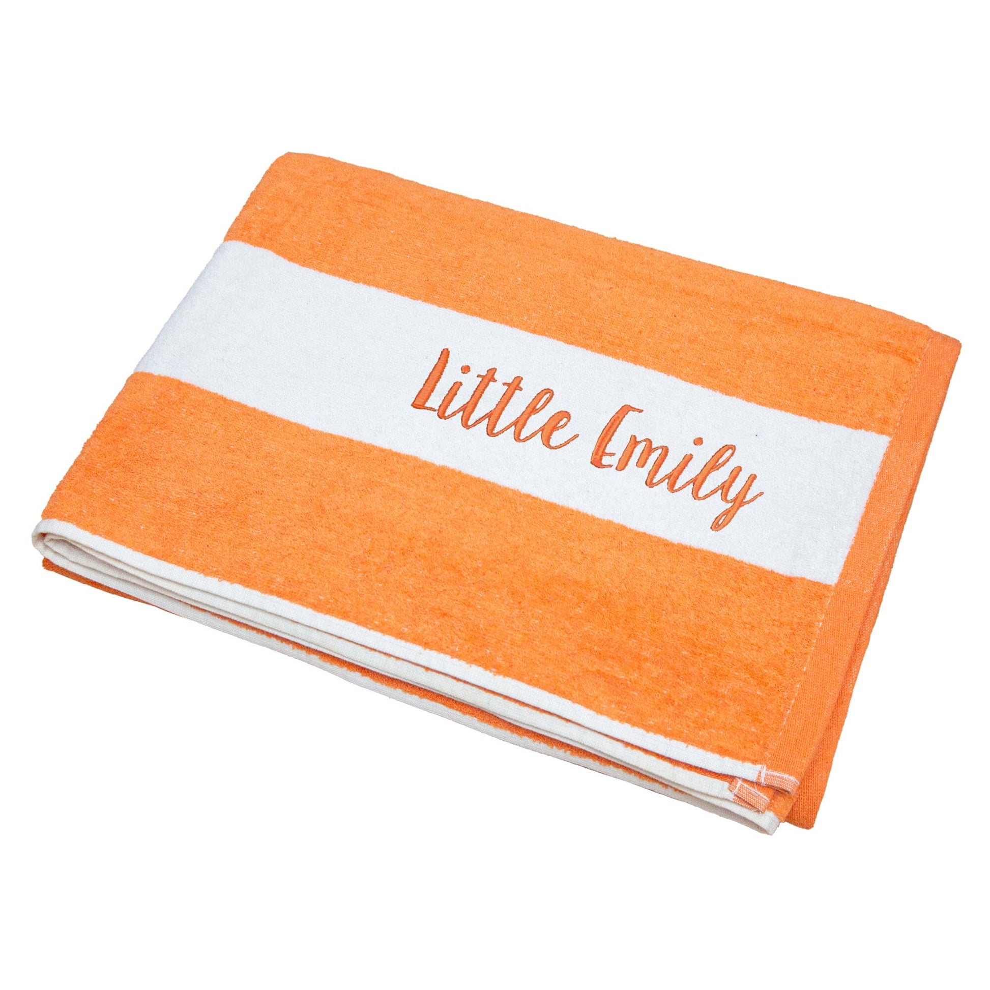 Egyptian Cotton Cabana Style Beach Towel, orange