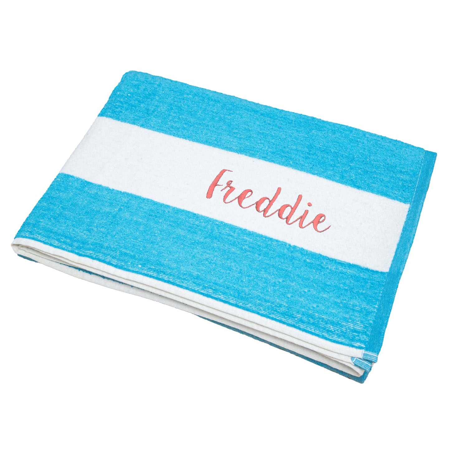 Egyptian Cotton Cabana Style Beach Towel, turquoise