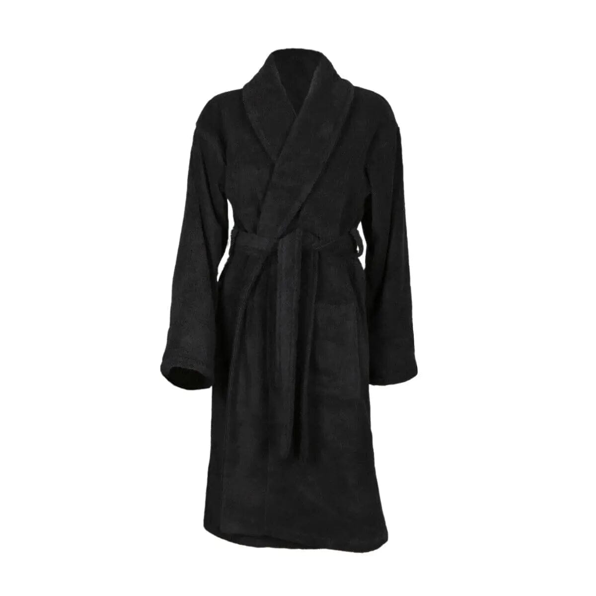 Egyptian Cotton Shawl Collar Bathrobe 550gsm Egyptian - Black Extra Large 