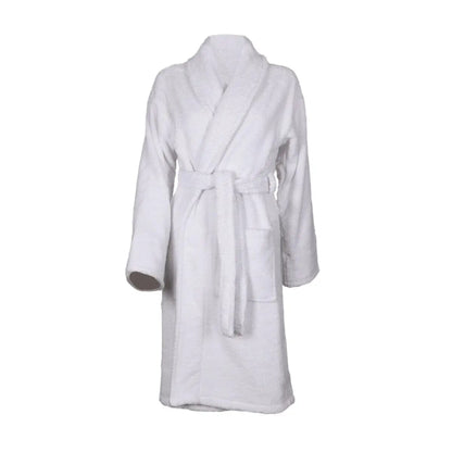 Egyptian Cotton Shawl Collar Bathrobe 550gsm - Duncan Stewart 1978 Egyptian-White-Medium Duncan Stewart 1978