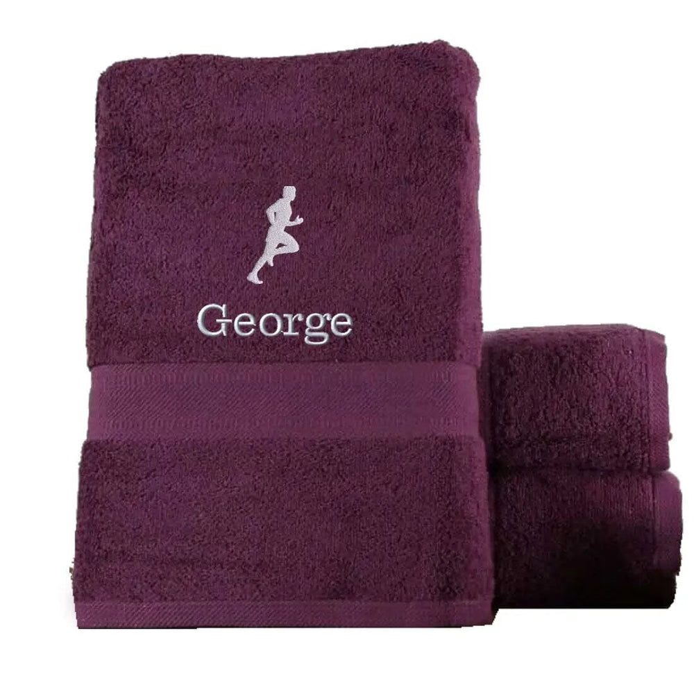 Fitness Bath Towel Egyptian - Aubergine  