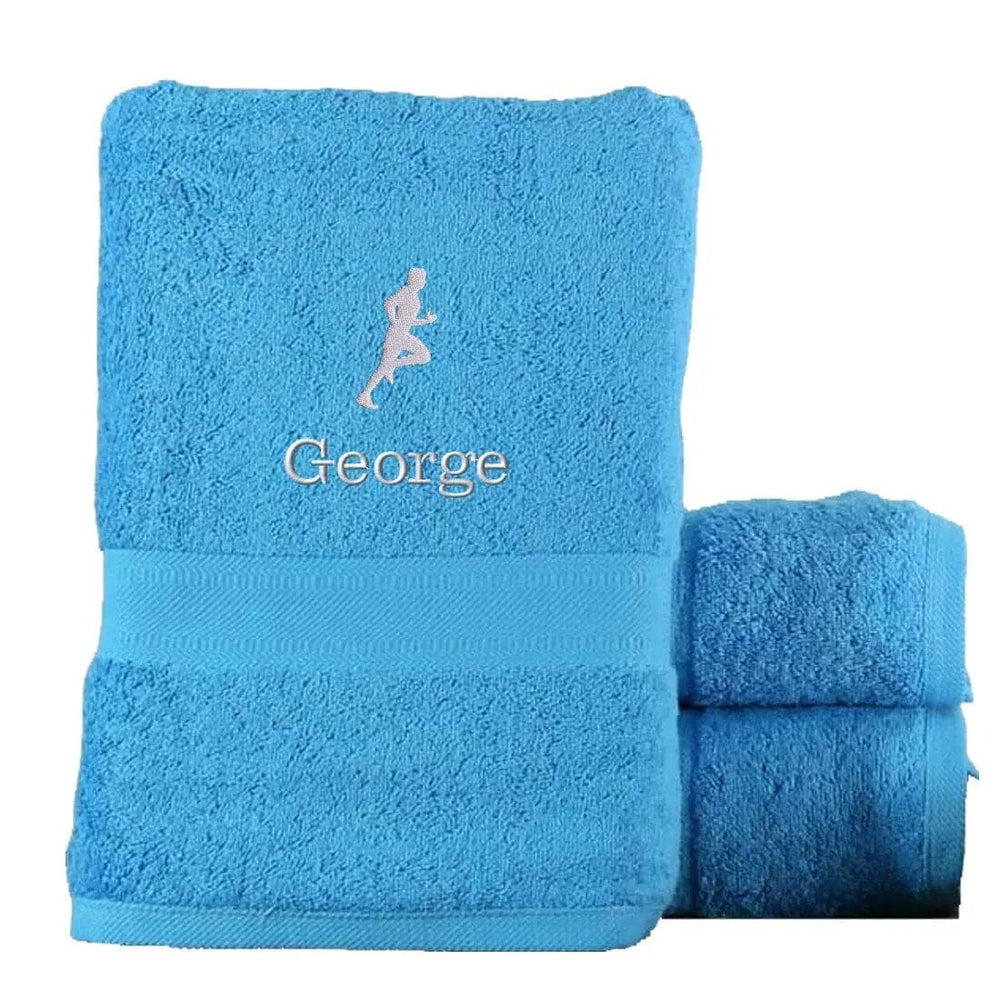 Fitness Bath Towel - Duncan Stewart 1978 Egyptian-Turquoise Duncan Stewart 1978