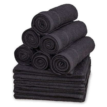 a stack of 12 hari dressing towels white background