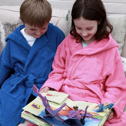 A couple of kids hooded bathrobe   