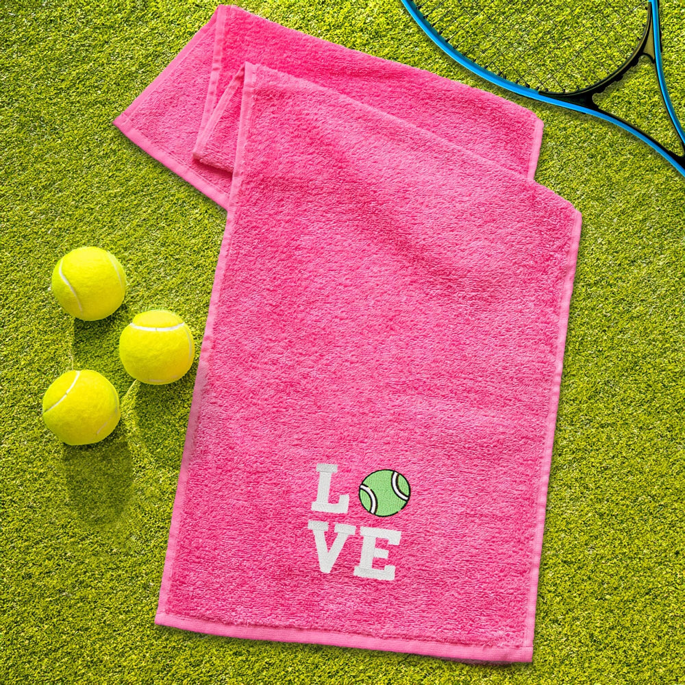 Tennis Sports Towel outdoor grass tennis racket and balls
