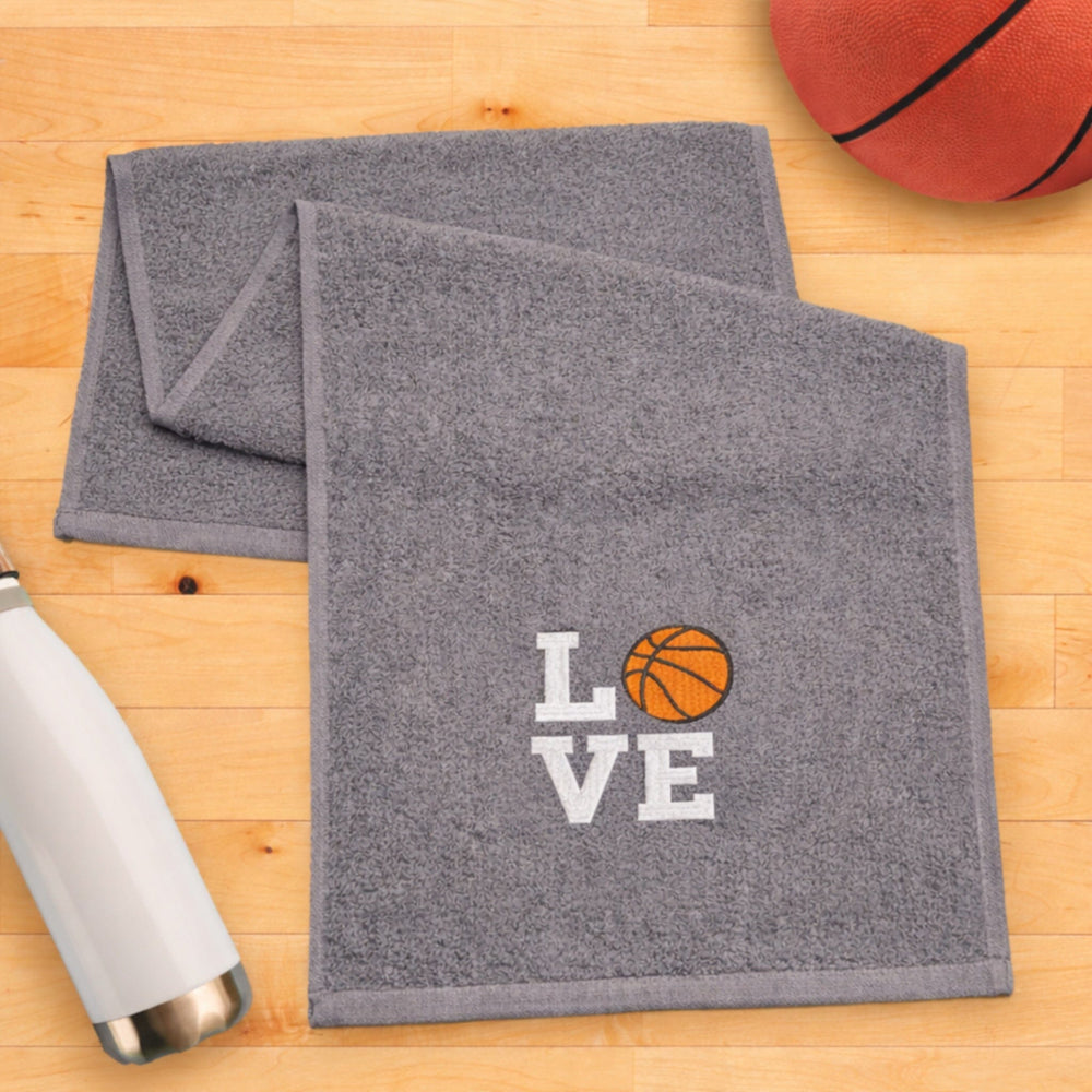 grey basketball towel