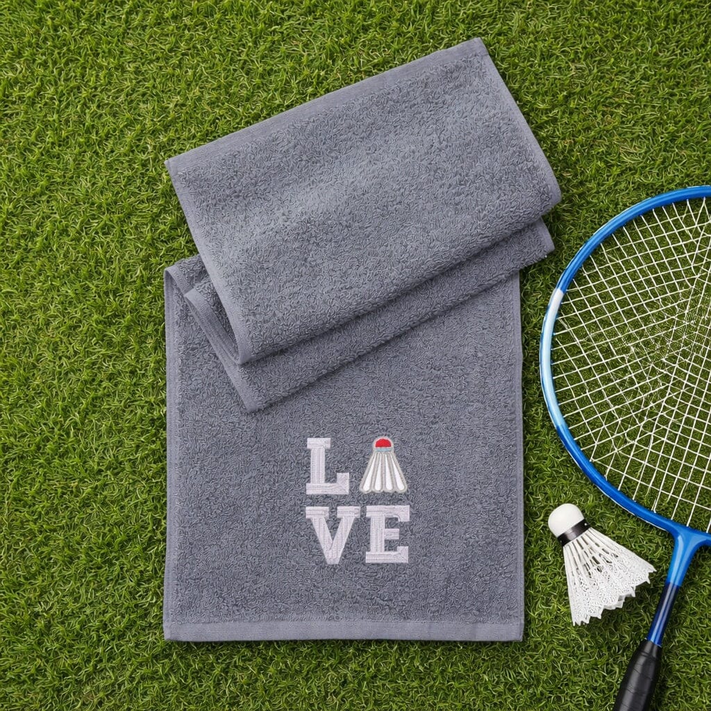 grey badminton towel