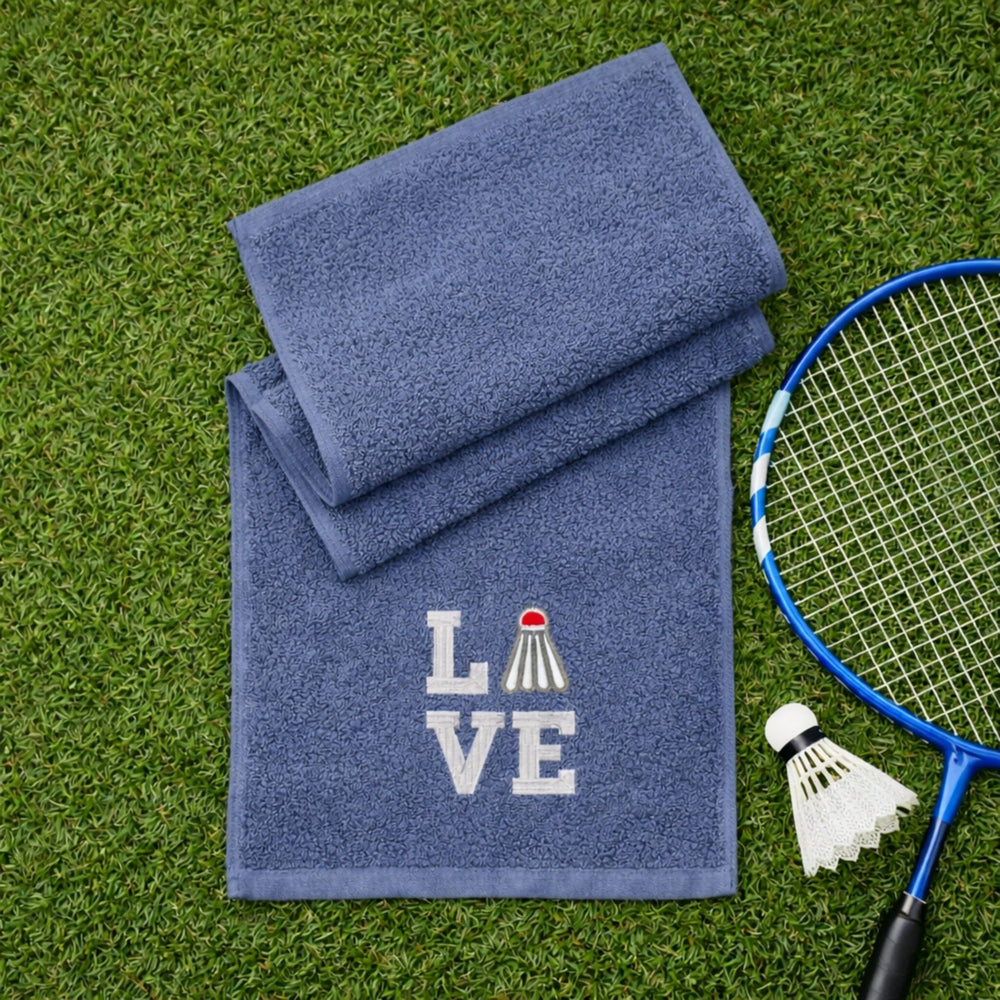 navy badminton towel