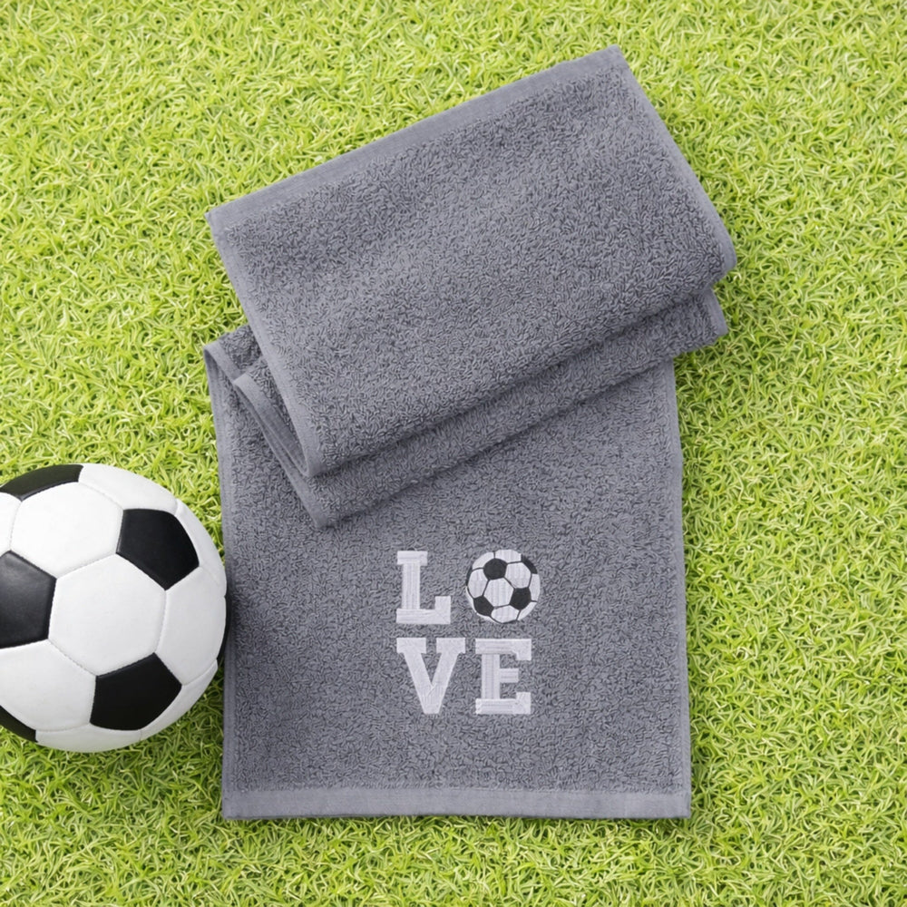 grey football towel