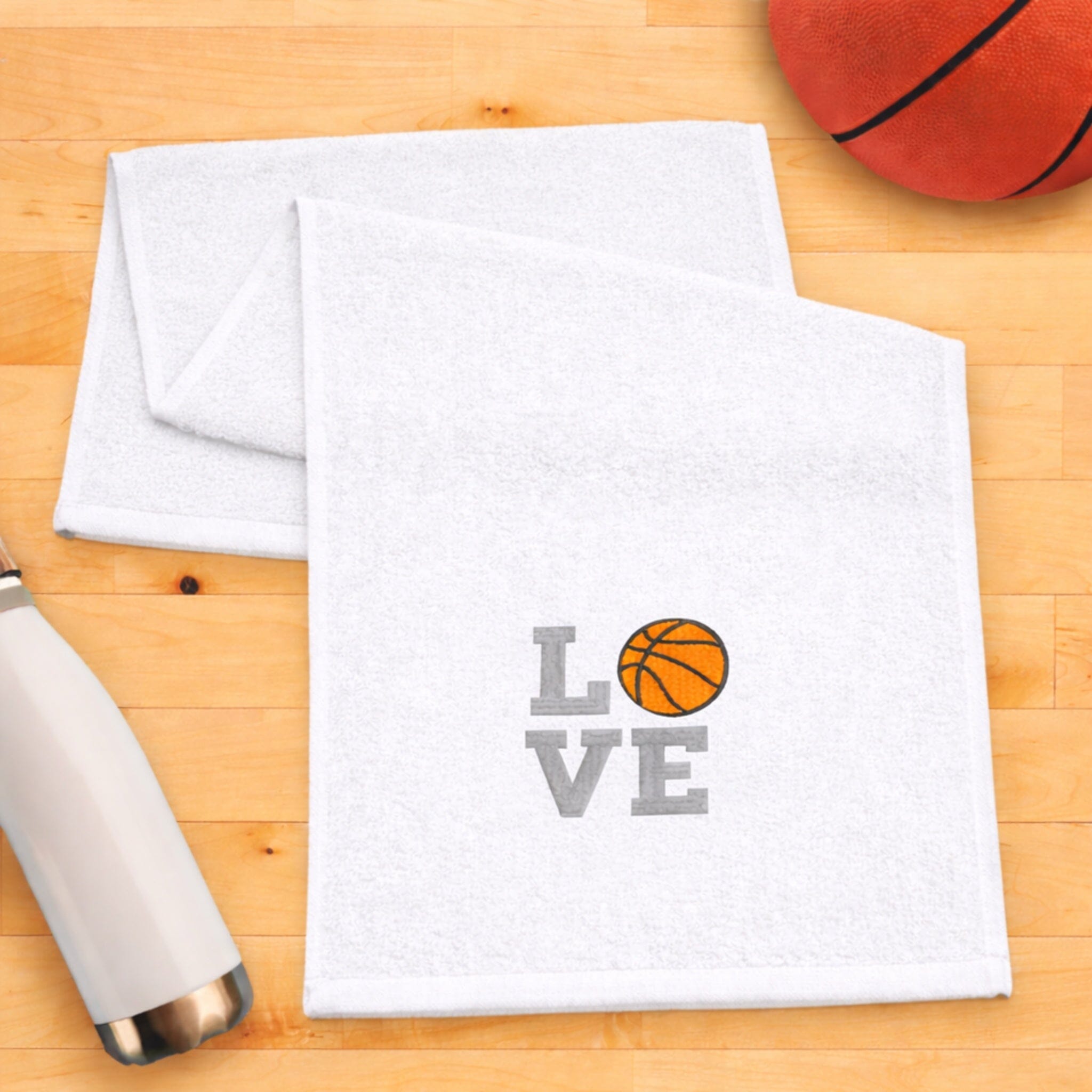 white bastketball towel