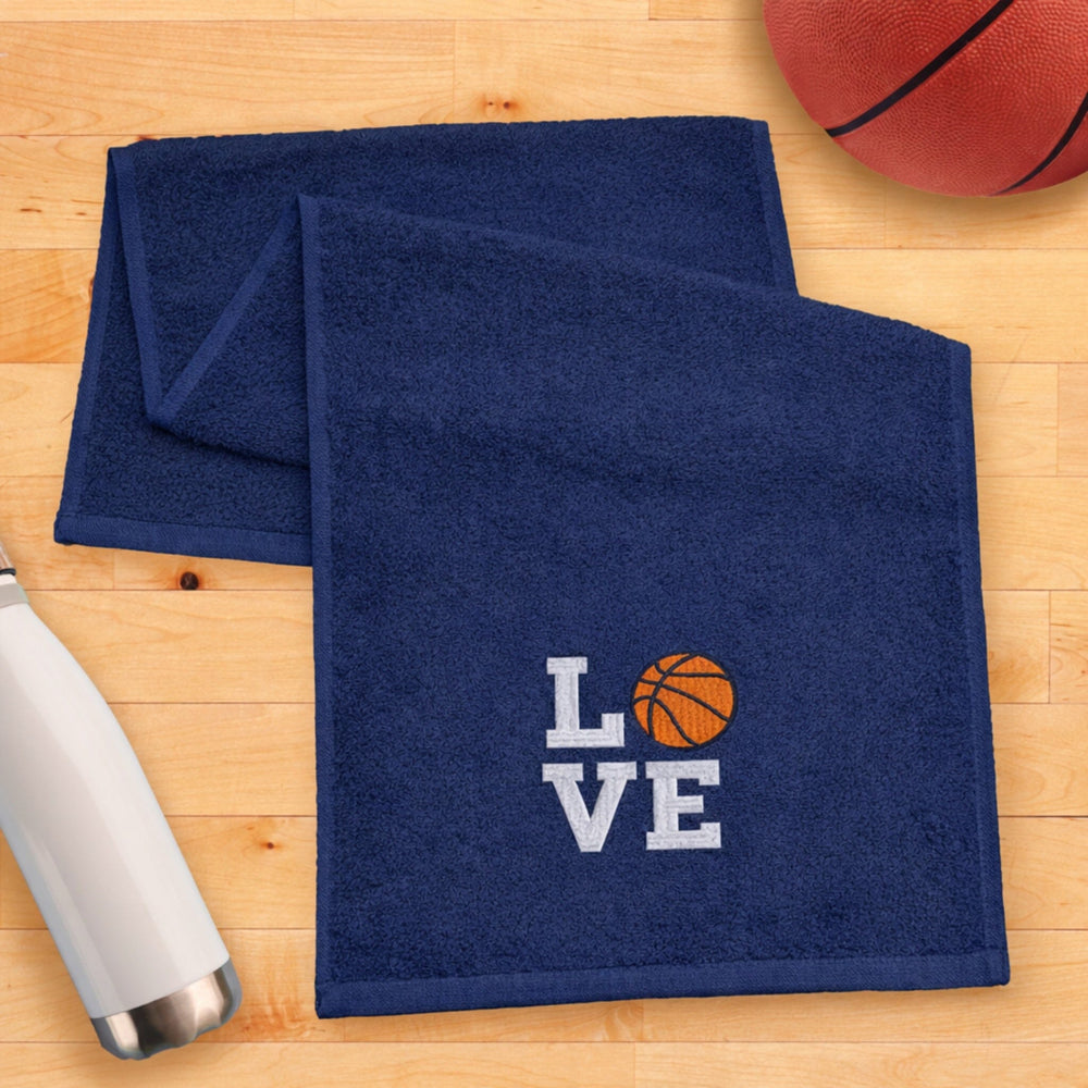 navy blue basketball towel