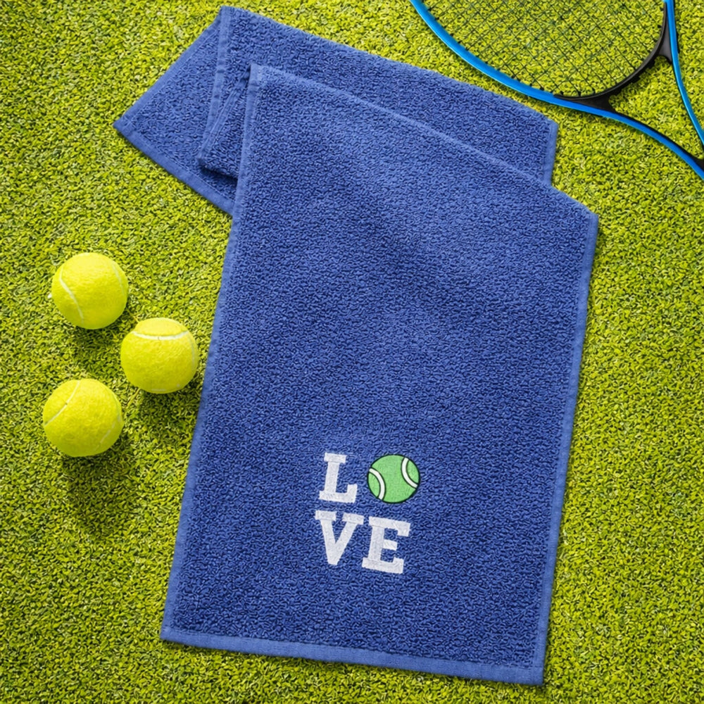 navy tennis towel