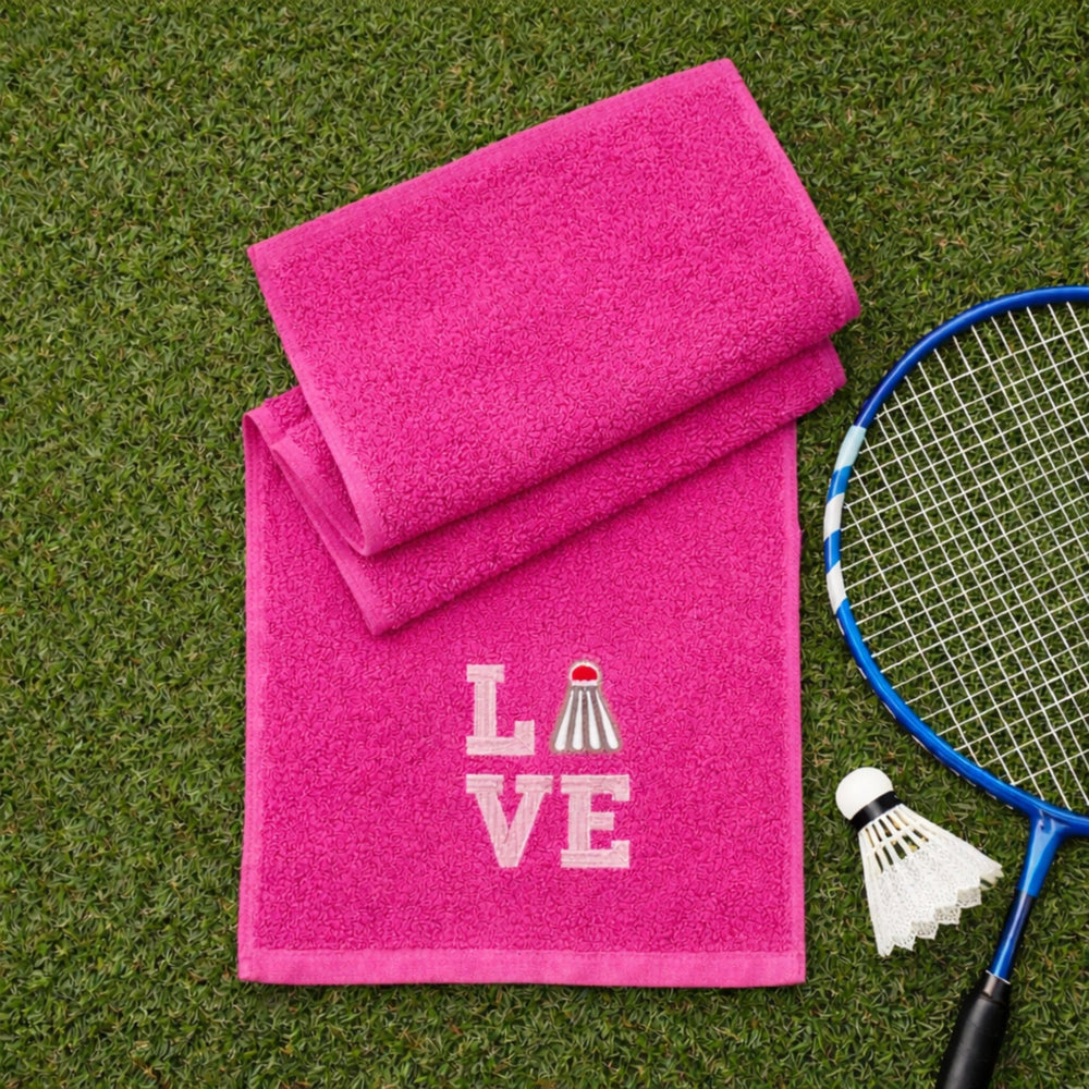 pink badminton towel