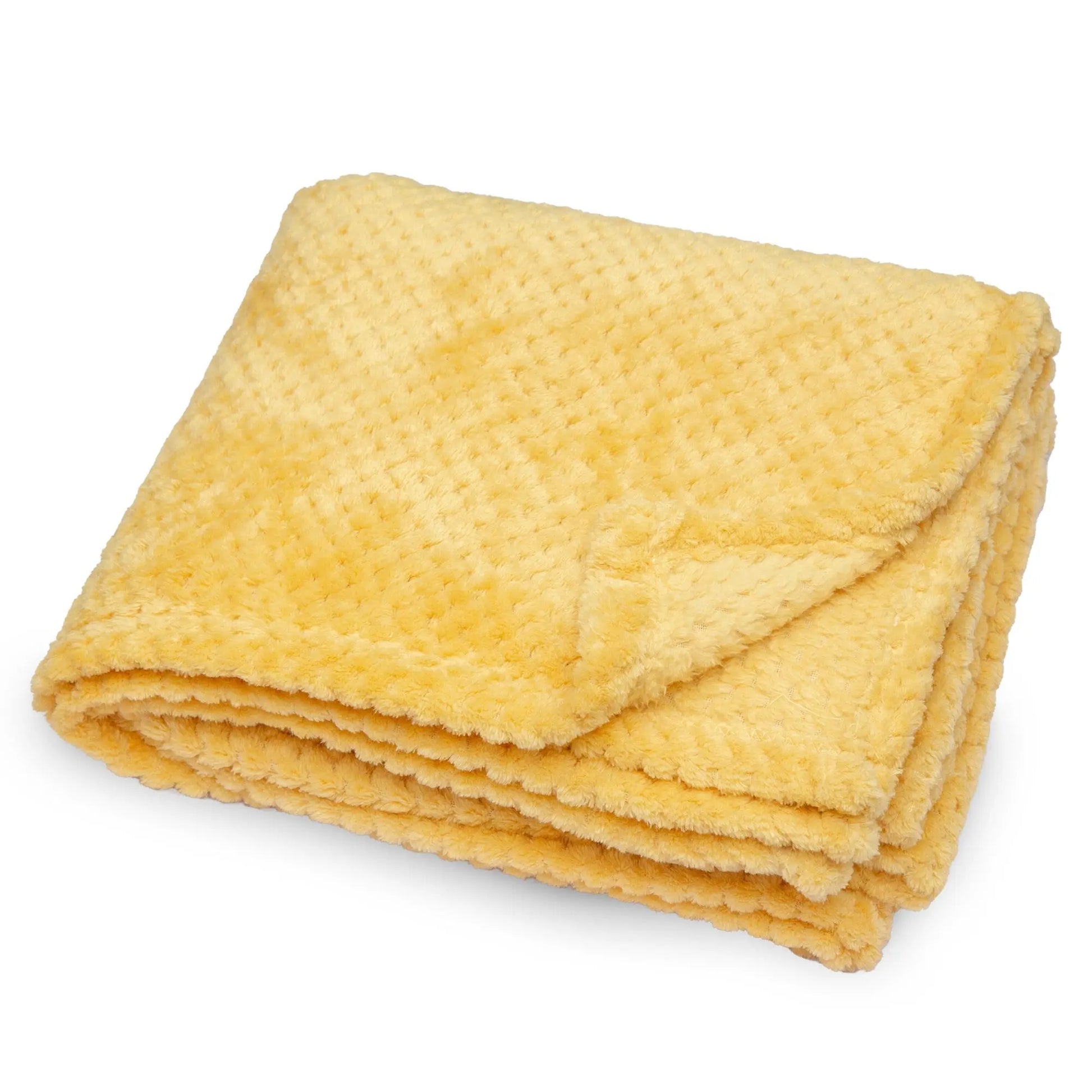 Mustard waffle blanket