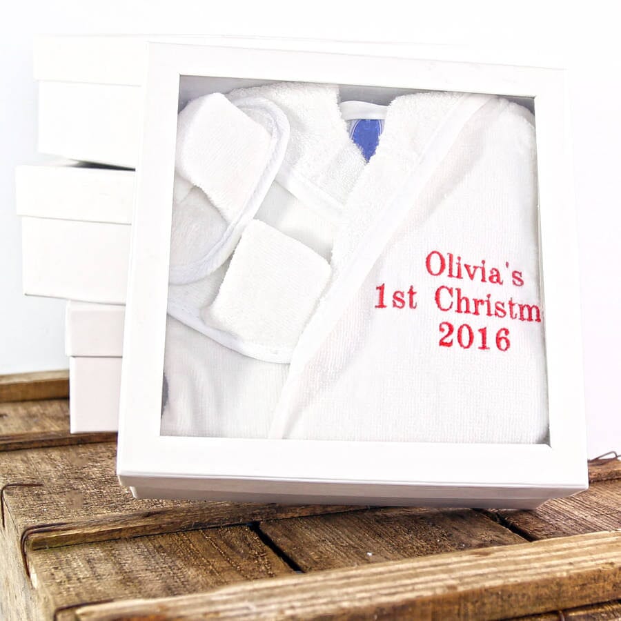 New Born Baby Dressing Gown And Slipper Set