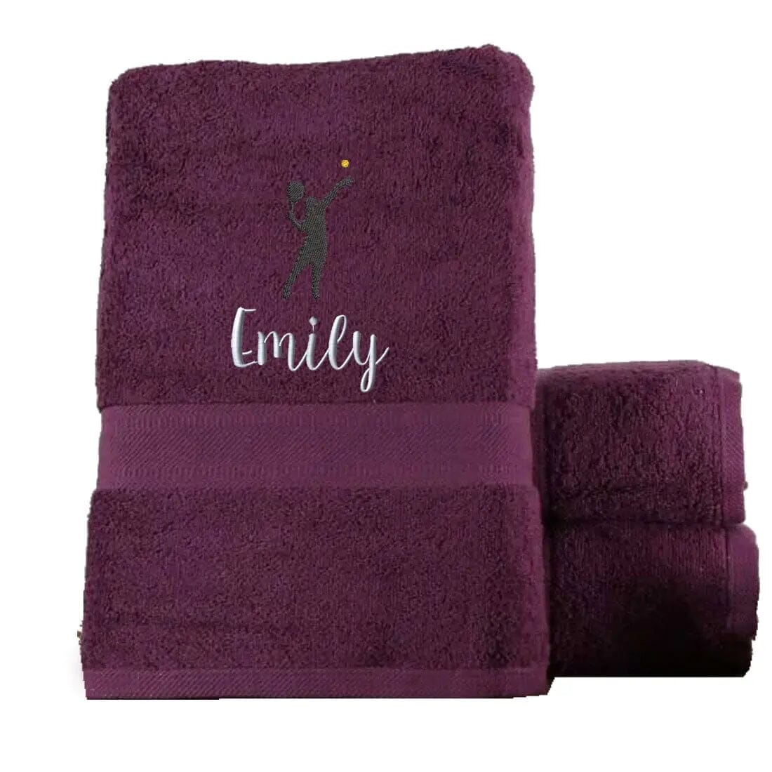 Novelty Egyptian Cotton Tennis Towel Egyptian - Aubergine  