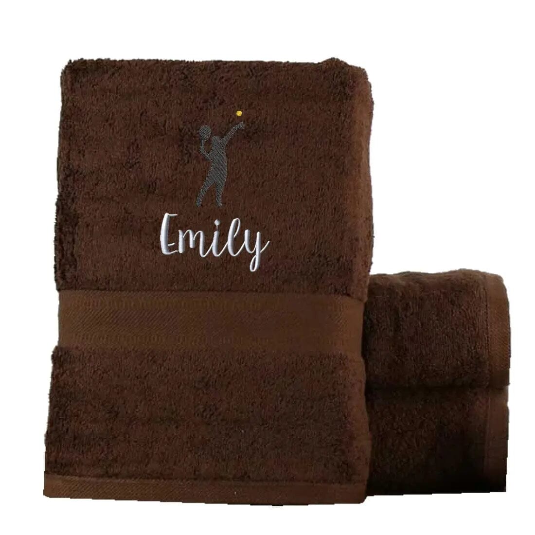 Novelty Egyptian Cotton Tennis Towel Egyptian - Chocolate  