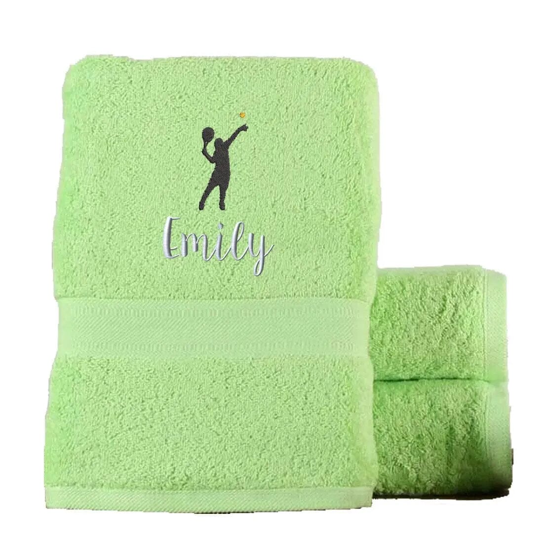 Novelty Egyptian Cotton Tennis Towel Egyptian - Lime  