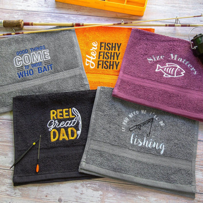 novelty fishing towel designs