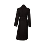 Personalised Back of Robe Aztex Shawl Collar Waffle Dressing Gown Waffle Piping - Black/Black Medium 