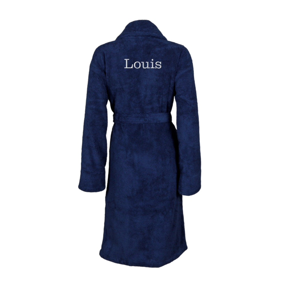 Personalised Back of Robe Egyptian Shawl Collar Bathrobe 550gsm