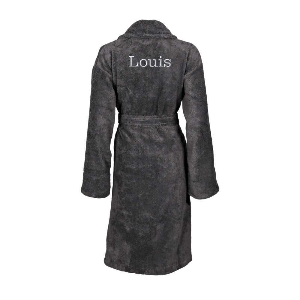 Personalised Back of Robe Egyptian Shawl Collar Bathrobe 550gsm
