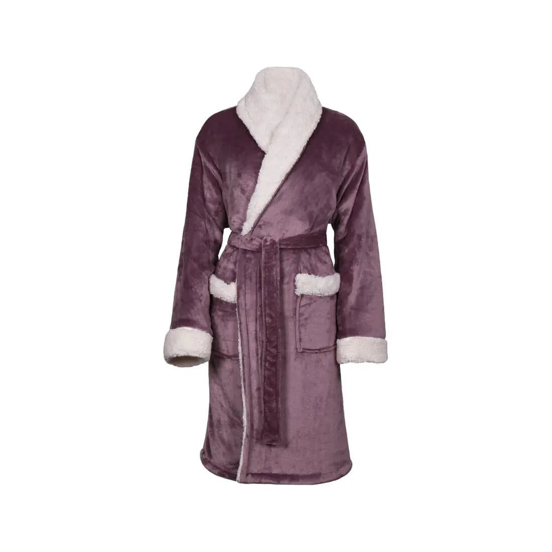 Personalised Back of Robe Sherpa Fleece Dressing Gown - Duncan Stewart 1978 Lavender-Large-Extra-Large Duncan Stewart 1978