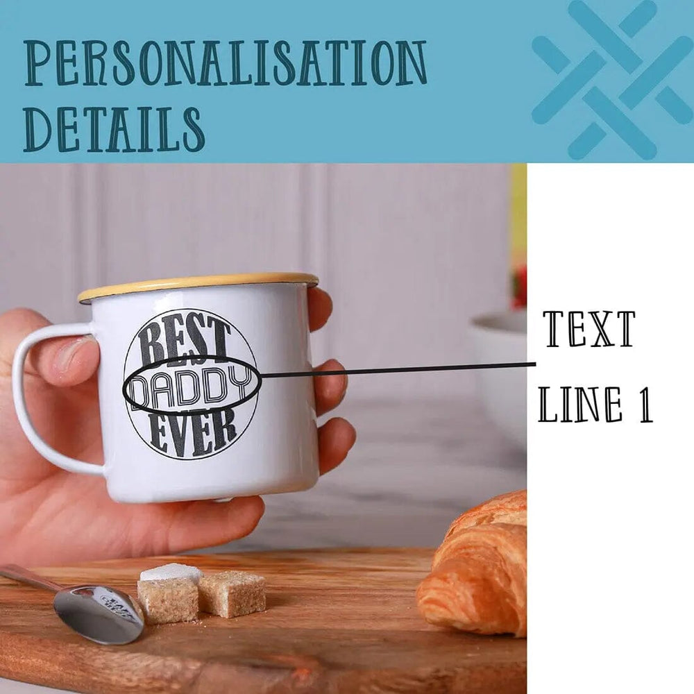 Personalised Best Daddy Ever Enamel Mug   