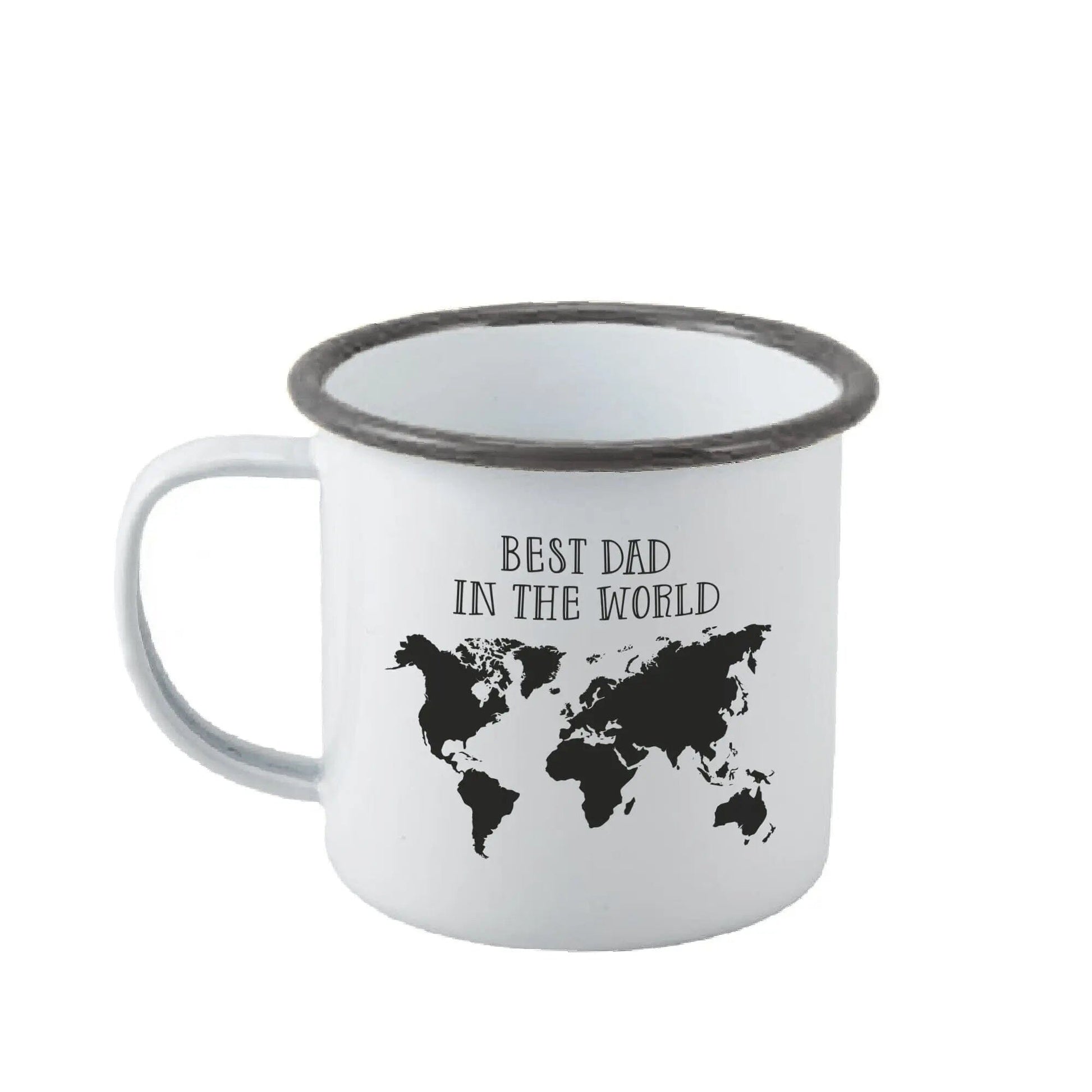 Personalised Best In The World Enamel Mug - Duncan Stewart 1978 Enamel-White-with-Grey-Rim Duncan Stewart 1978